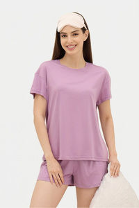Sweet Dreams Solid Short Set - Lavender Mist — thumbnail 3